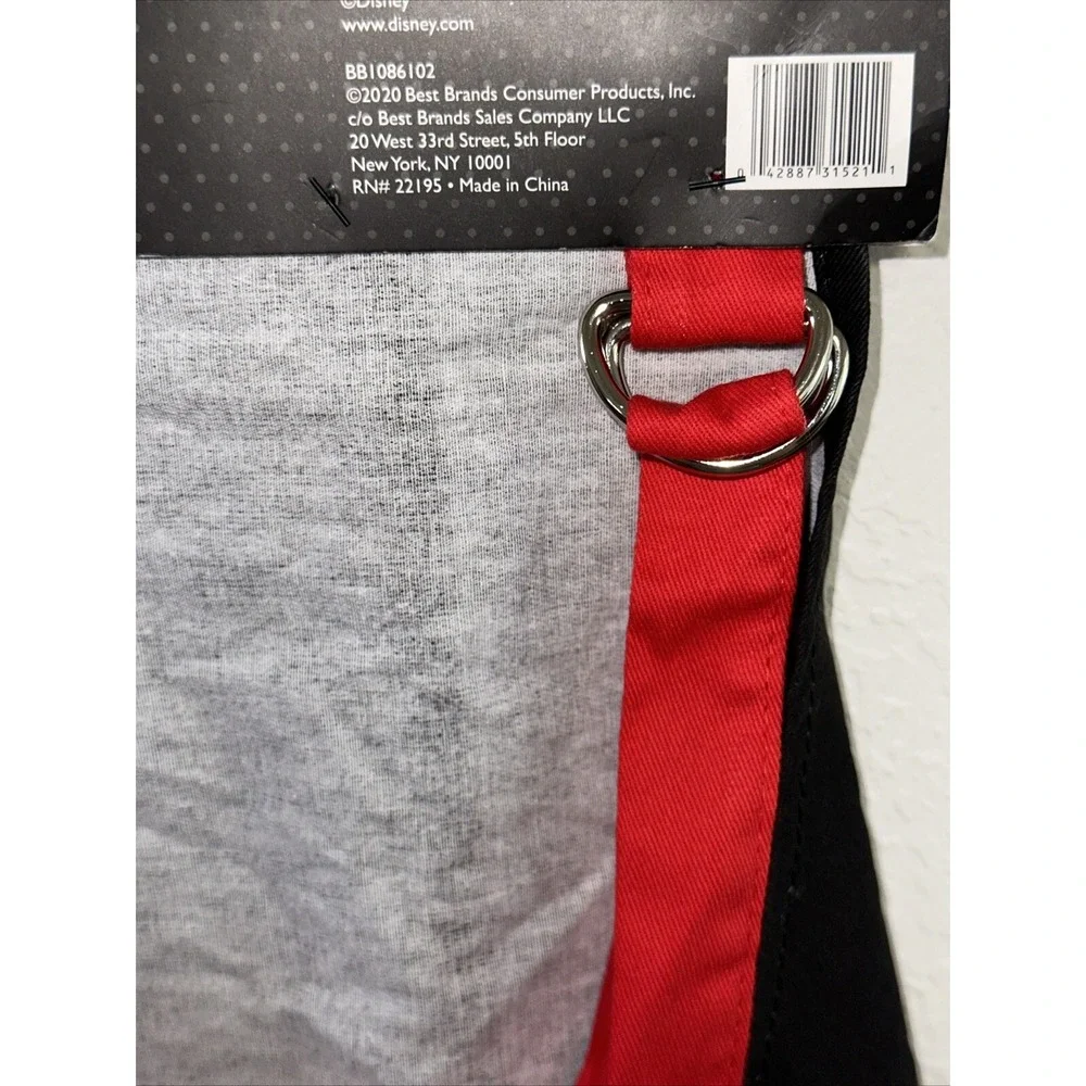 Disney Minnie Mouse Apron Rockin All The Dots Black‎ Red Graphic Kitchen New